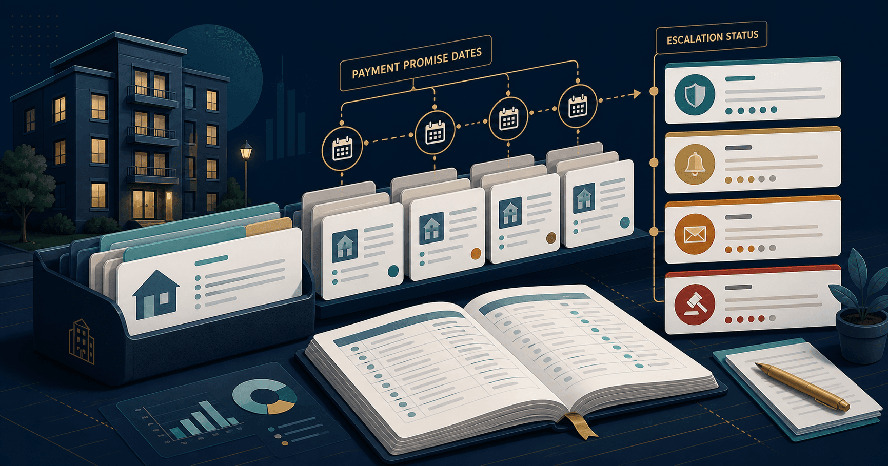 Delinquency promise tracking illustration