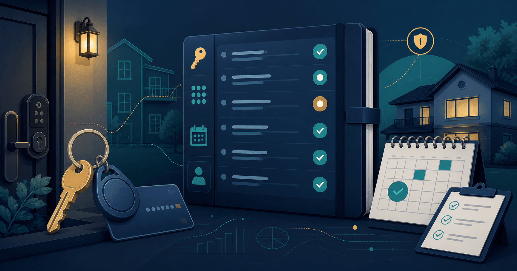 Property access credential log illustration
