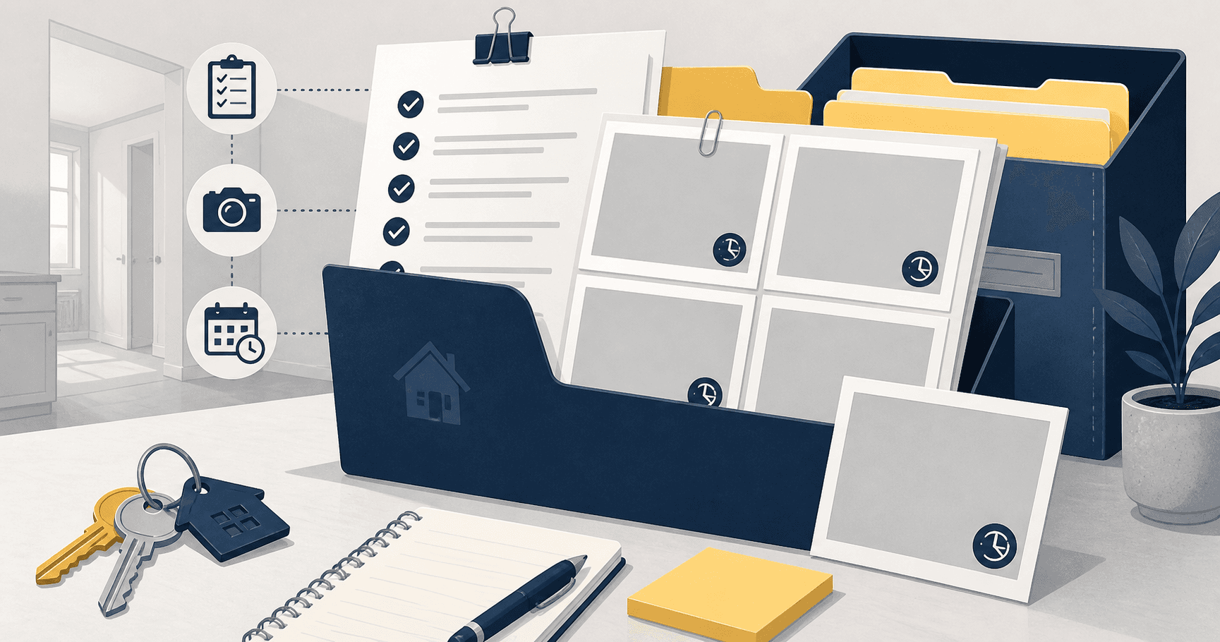 Property management inspection photo index va illustration