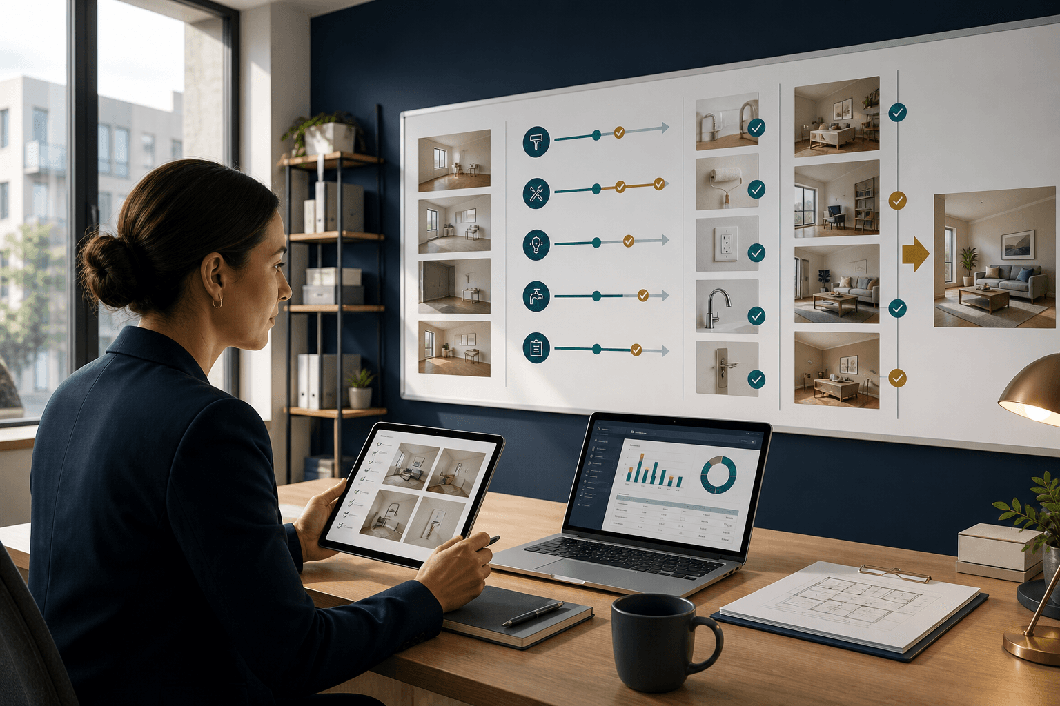 Property management fire inspection correction closure study branded research graphic