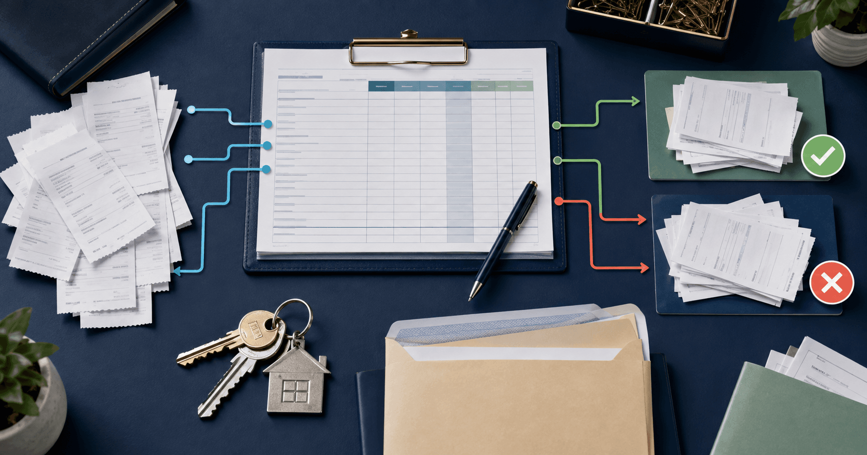 Property management move-in funds reconciliation evidence branded research graphic