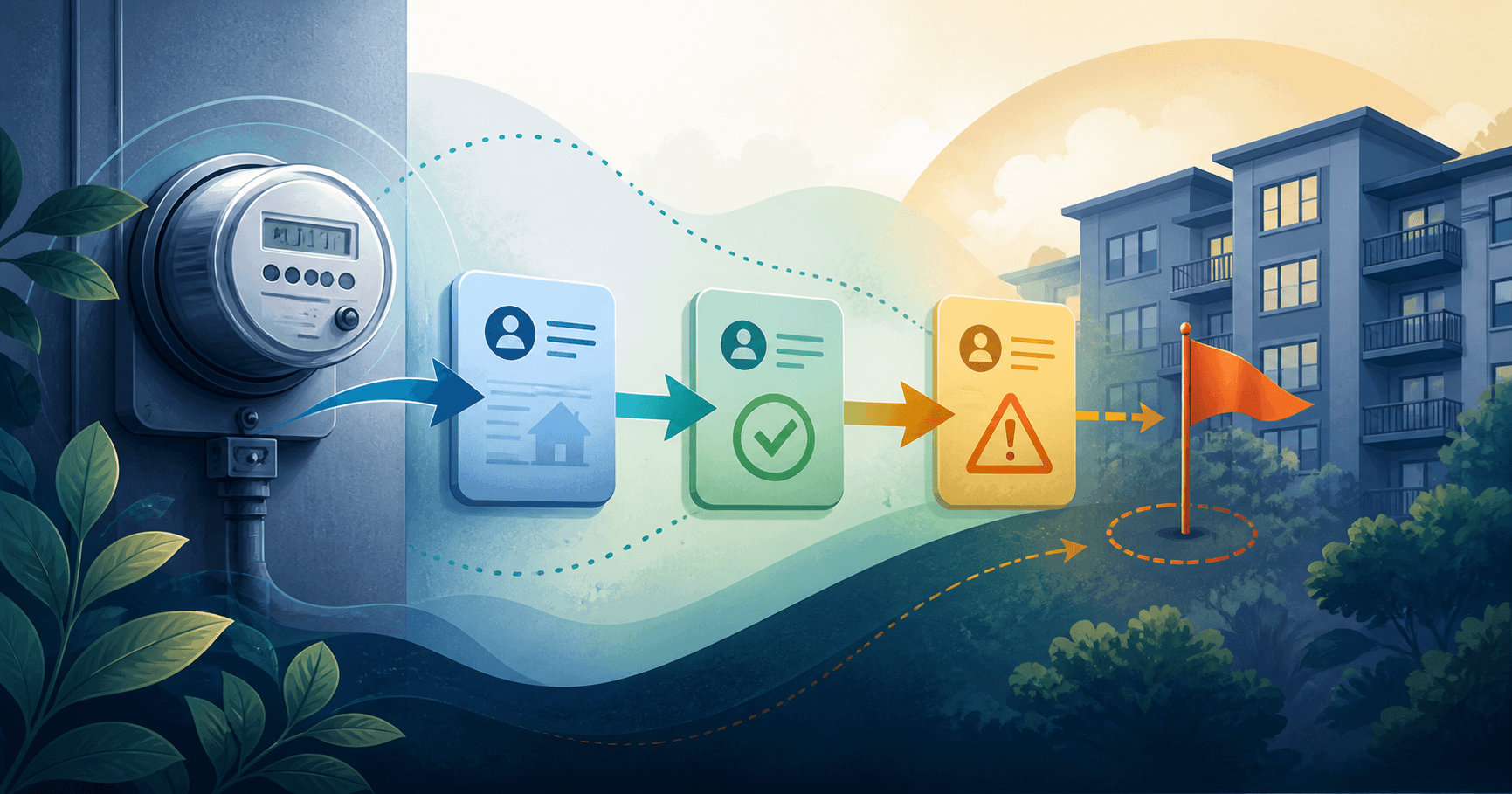 Property management after hours emergency intake va illustration