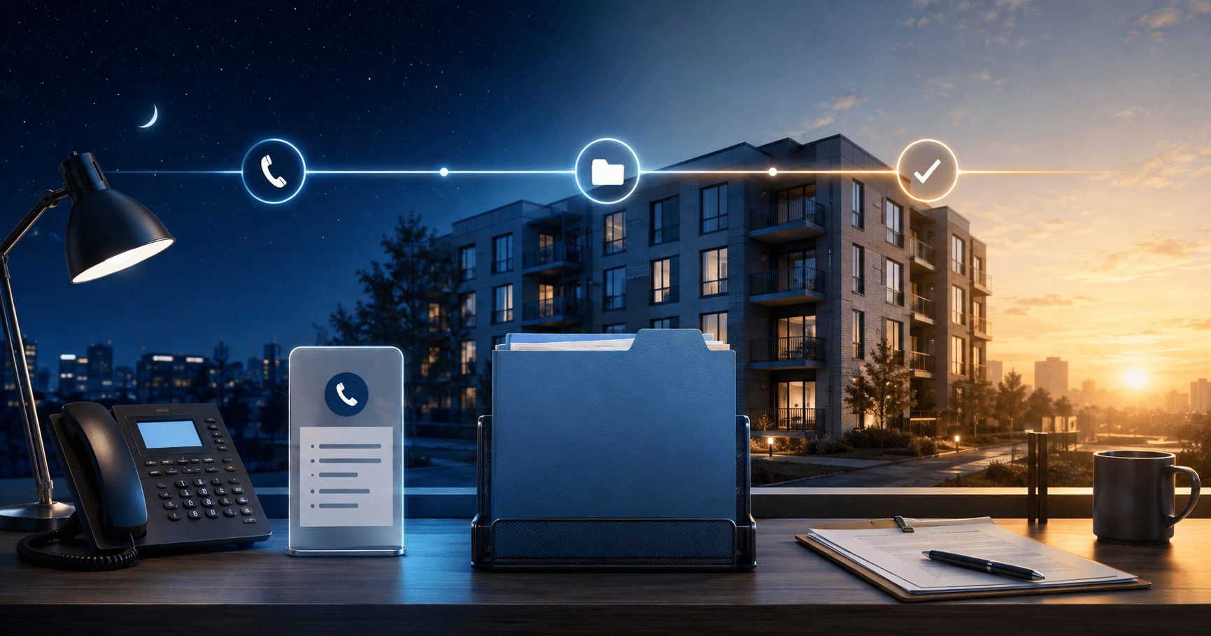 Property management after-hours handoff reliability study data graphic